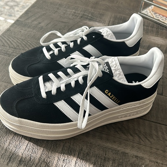 Adidas Gazelle Bold black platform women sneakers size 8 1/2 - Picture 5 of 12